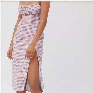 UO April Tie-Back Midi Slip Dress